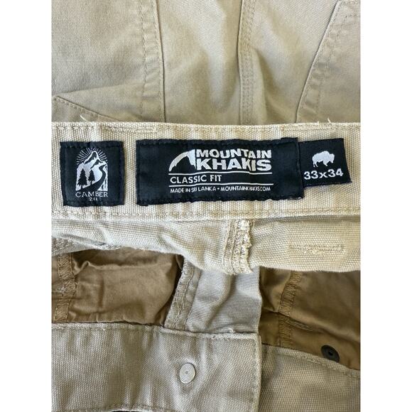 Mountain Khakis Mens Camber 210 Classic Fit Pants Outdoor Hiking Sz 33x34 Beige - Picture 5 of 9